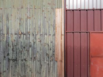 Full frame shot of weathered wooden door