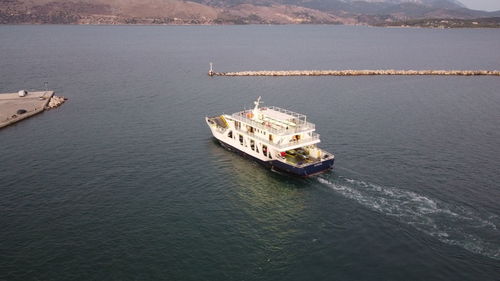 Bus ship of region lixouri island kefallonia