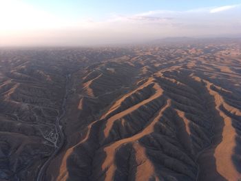 Aerial view of dramatic landscape