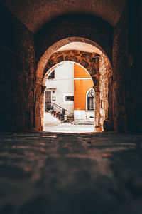 Surface level of old building