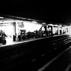 Train on railroad station platform