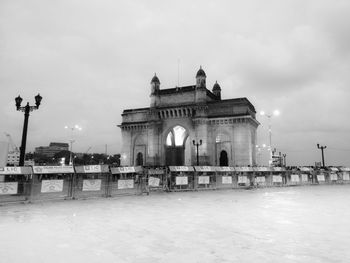 View of historical building against cloudy sky