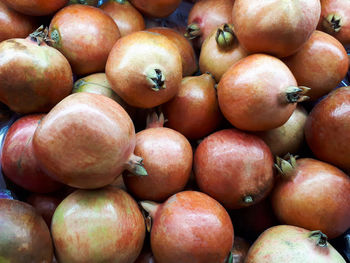 Full frame shot of apples for sale at market stall