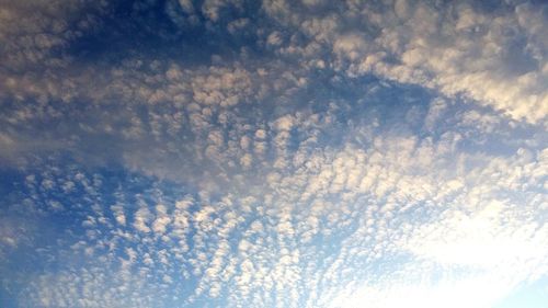 Low angle view of clouds in sky