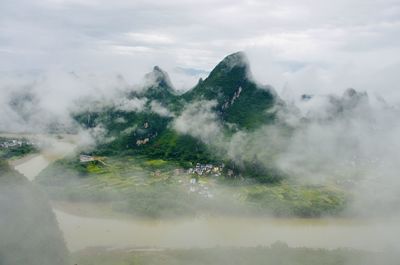 Lookout of the karst mountains of guilin, guangxi, china 