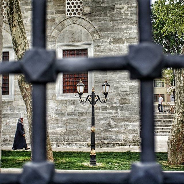 metal, protection, building exterior, safety, built structure, security, focus on foreground, communication, architecture, text, gate, tree, day, fence, close-up, western script, outdoors, metallic, no people, hanging