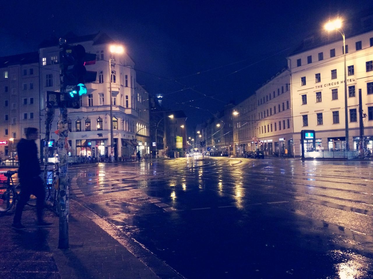 Mood Rainy Night Rosenthaler Platz