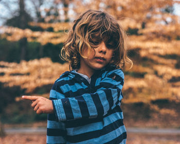 Girl playing with umbrella