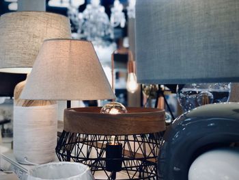 Lampshades and electric lights for home decoration 