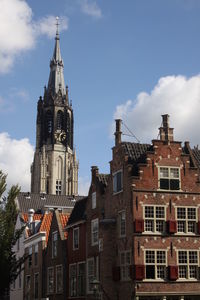 Low angle view of buildings against sky