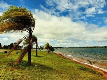 Scenic view of sea against sky