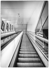 View of escalator in subway station