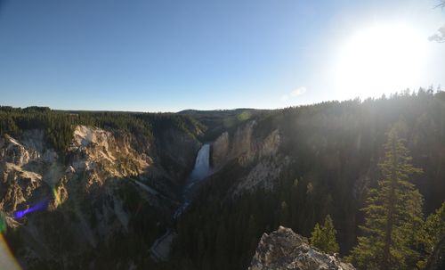 Panoramic view of landscape against clear sky