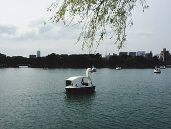 Boats in river