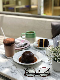 Close-up of food on table