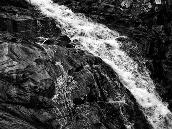 Scenic view of river flowing through rocks