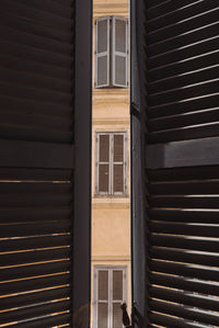 Closed door of building