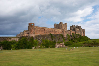 View of fort against cloudy sky