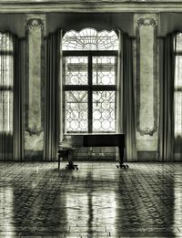 Interior of abandoned building