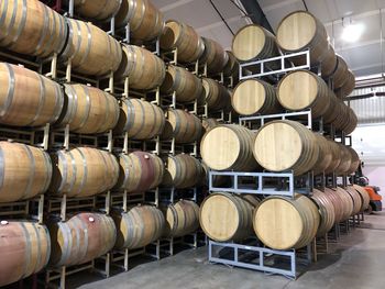 Oak barrels for wine 