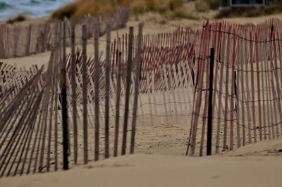 Close-up of sand at beach