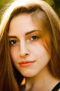 Close-up portrait of young woman