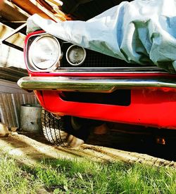 Close-up low section of car