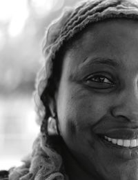 Close-up portrait of young woman