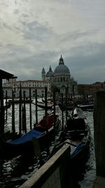 Boats in harbor