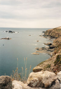 Scenic view of beach and sea against sky