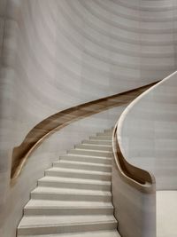 High angle view of spiral staircase