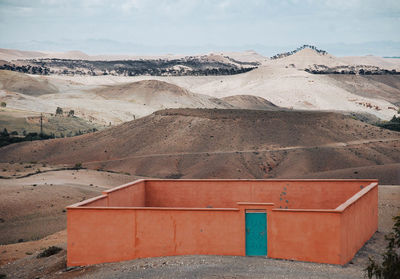 Scenic view of desert against sky