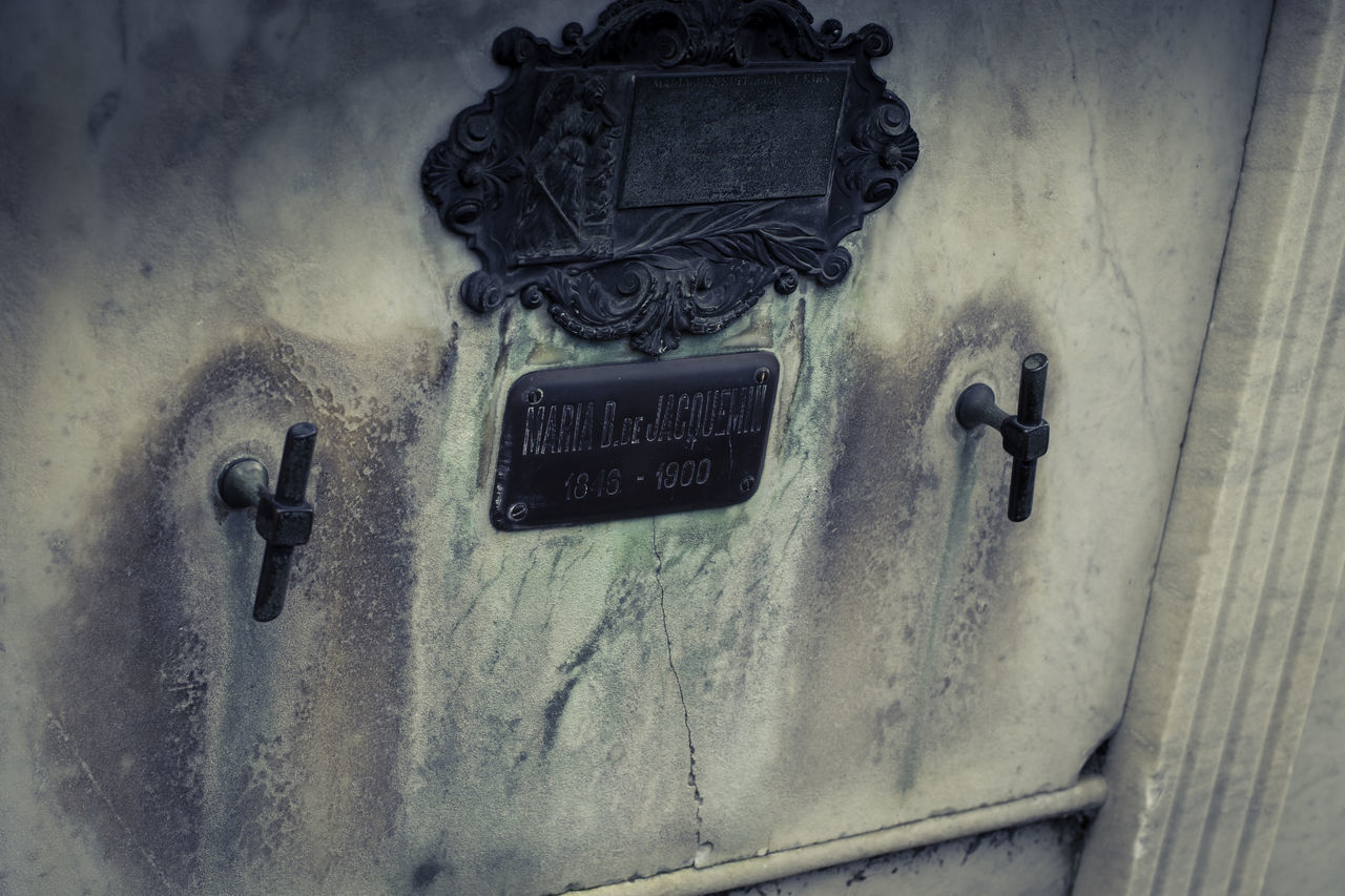 CLOSE-UP OF OLD TELEPHONE BOOTH