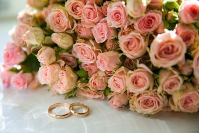 Close-up of rose bouquet