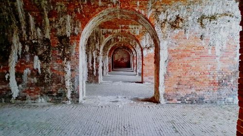 Arch bridge leading to building