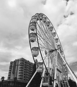 Low angle view of ferris wheel against sky