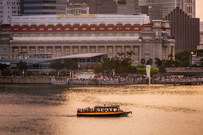 Boats in city