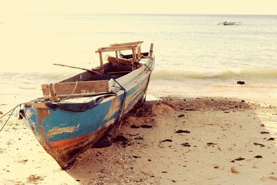 Fishing boat on beach