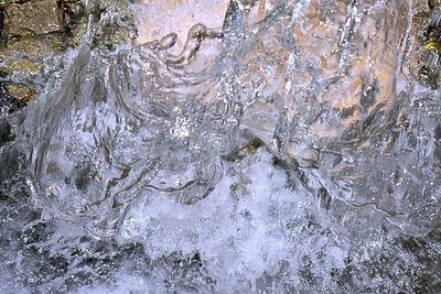 Close-up of frozen water