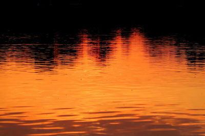 High angle view of sea during sunset