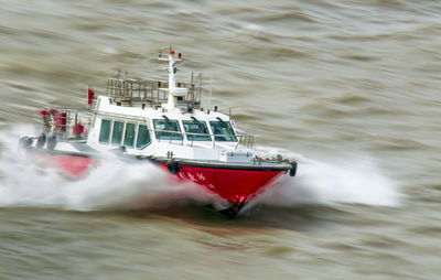 Boats in sea