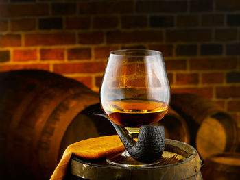 Close-up of drink in glass