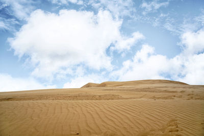 Scenic view of desert against sky