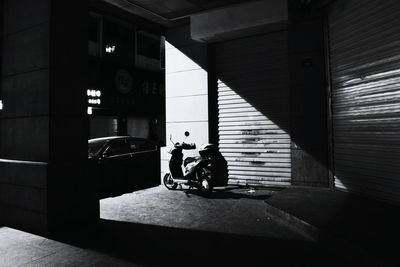 Man sitting in bus