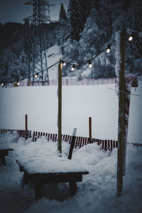 Snow covered field