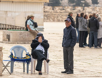 Group of people walking outdoors