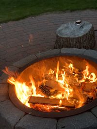 Close-up of burning candles