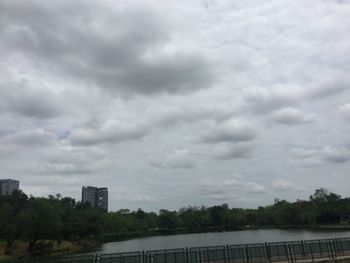 Storm clouds over city