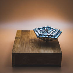 High angle view of heart shapes on table