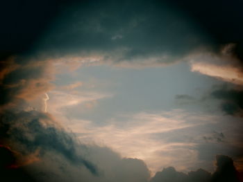 Low angle view of storm clouds in sky